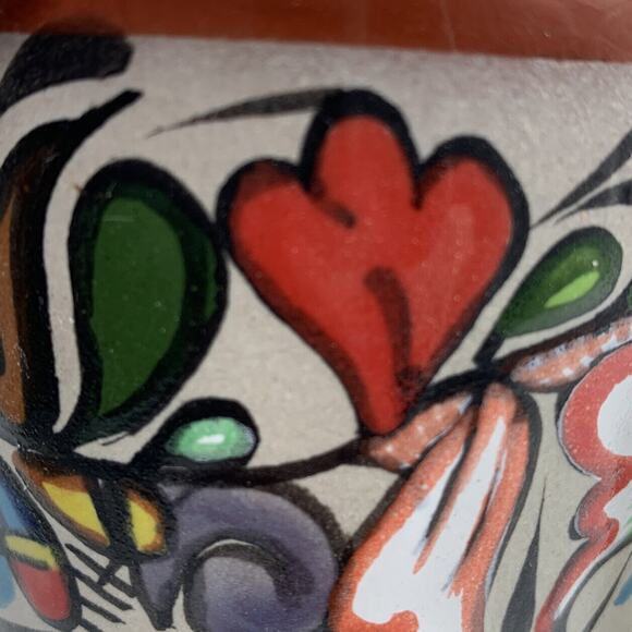 Tonala Mexican Pottery Red ware Coffee Mug San Luis Potosi Riaverde 16 Oz - Picture 9 of 9